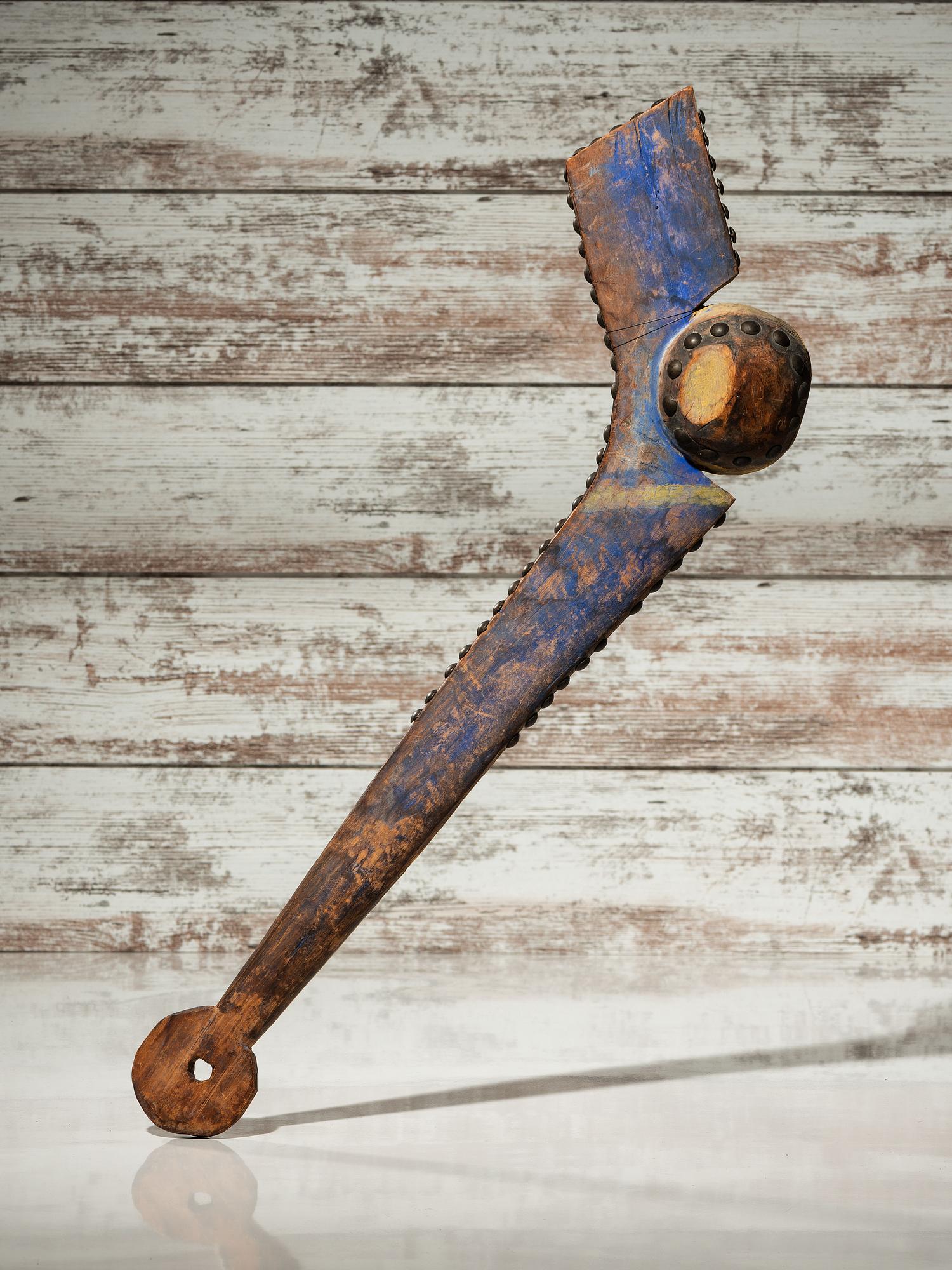 Eastern Plains Painted and Tacked Gunstock Ball Club
