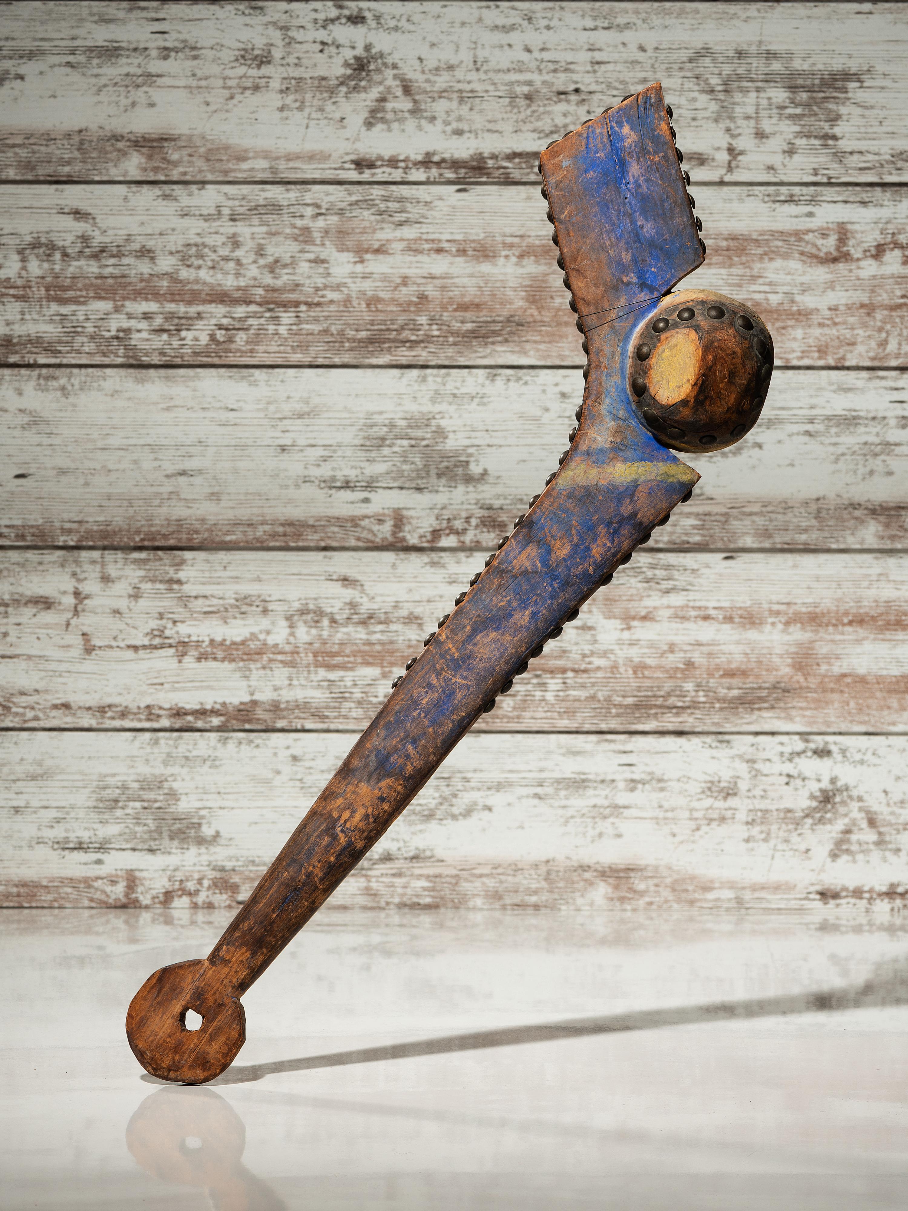 Eastern Plains Painted and Tacked Gunstock Ball Club
