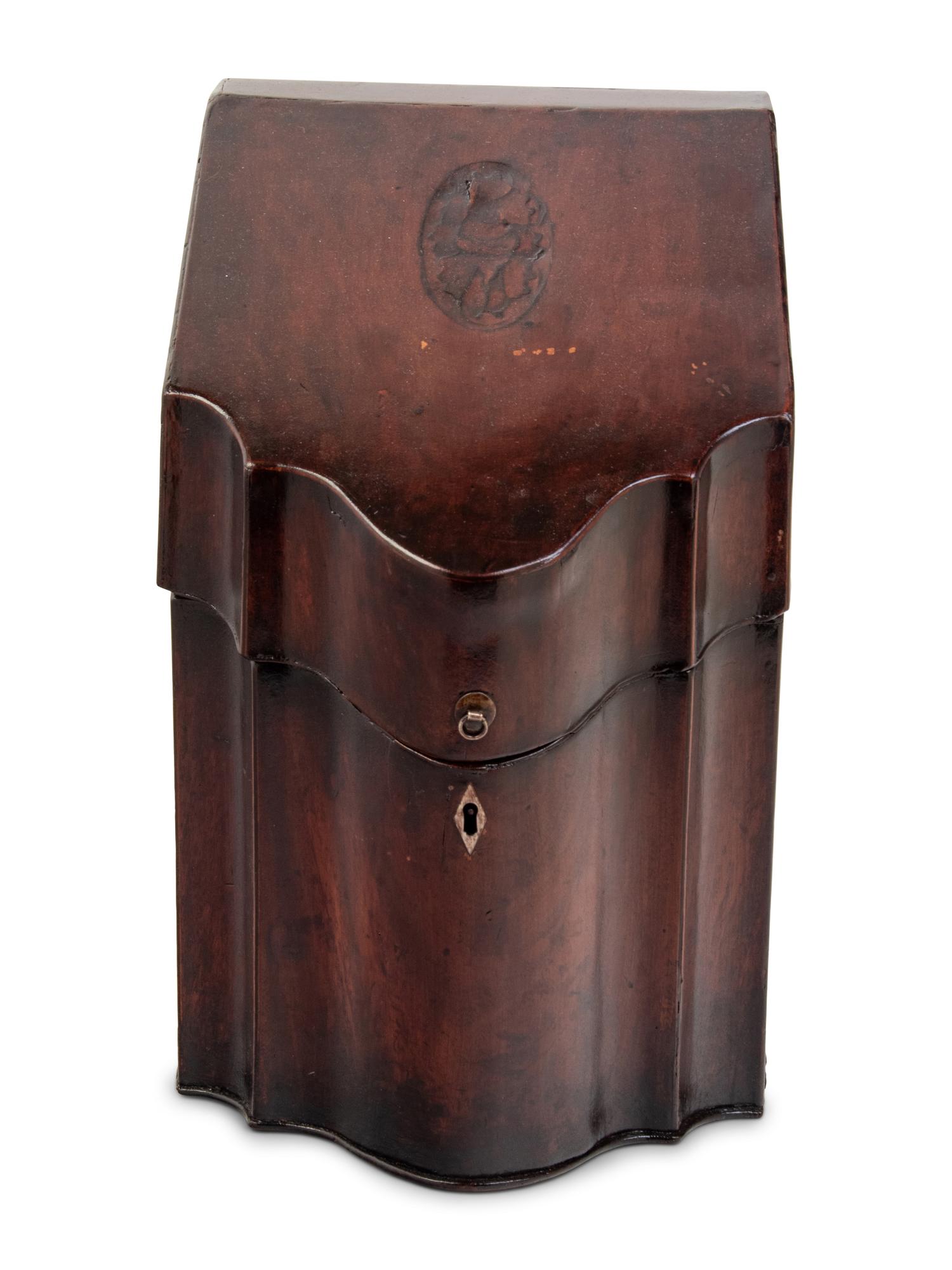 A George III Mahogany Cutlery Box