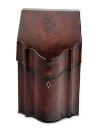 A George III Mahogany Cutlery Box