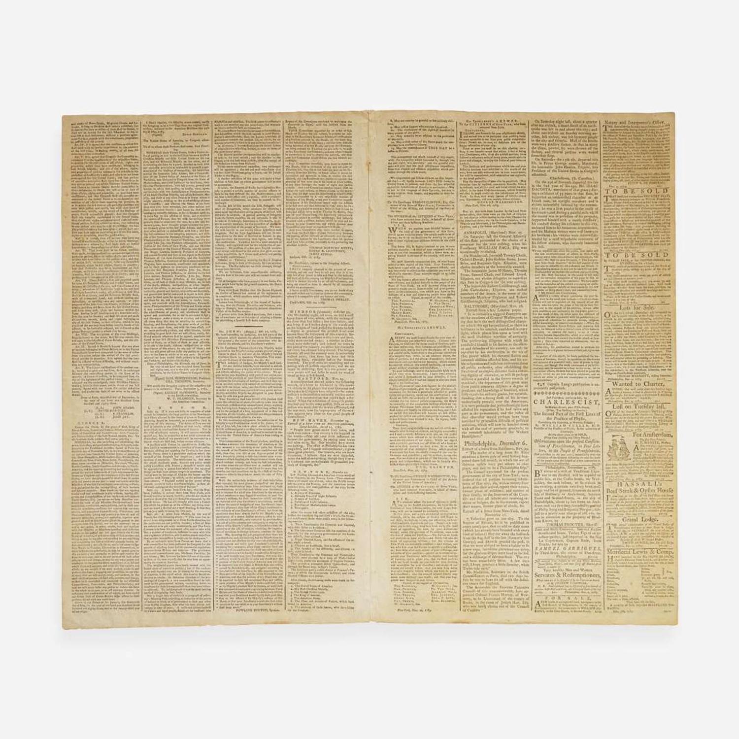 [American Revolution] [Treaty of Paris] The Independent Gazetteer Or, the Chronicle of Freedom