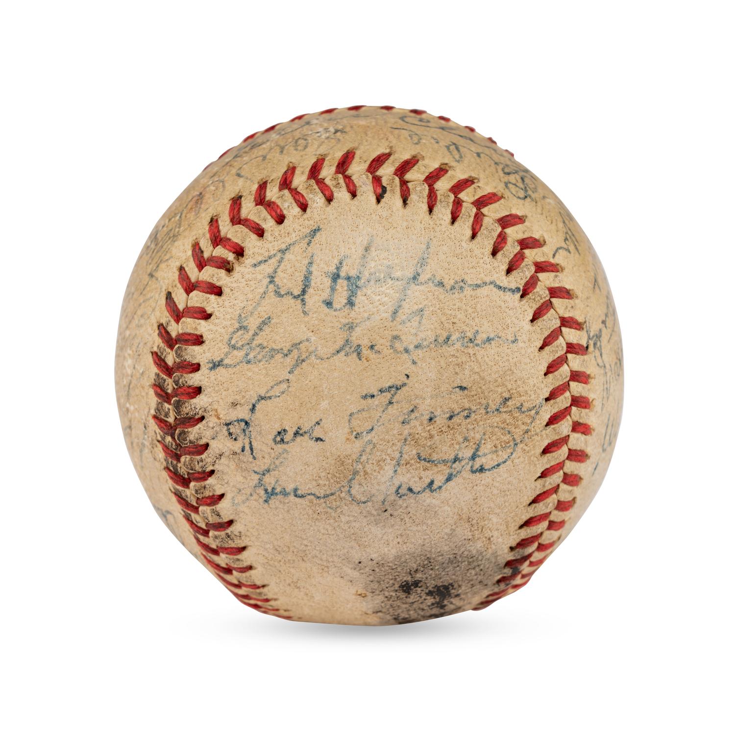 A 1945 St. Louis Browns Team Signed Autograph Baseball