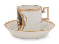 A Meissen Porcelain Coffee Cup and Saucer