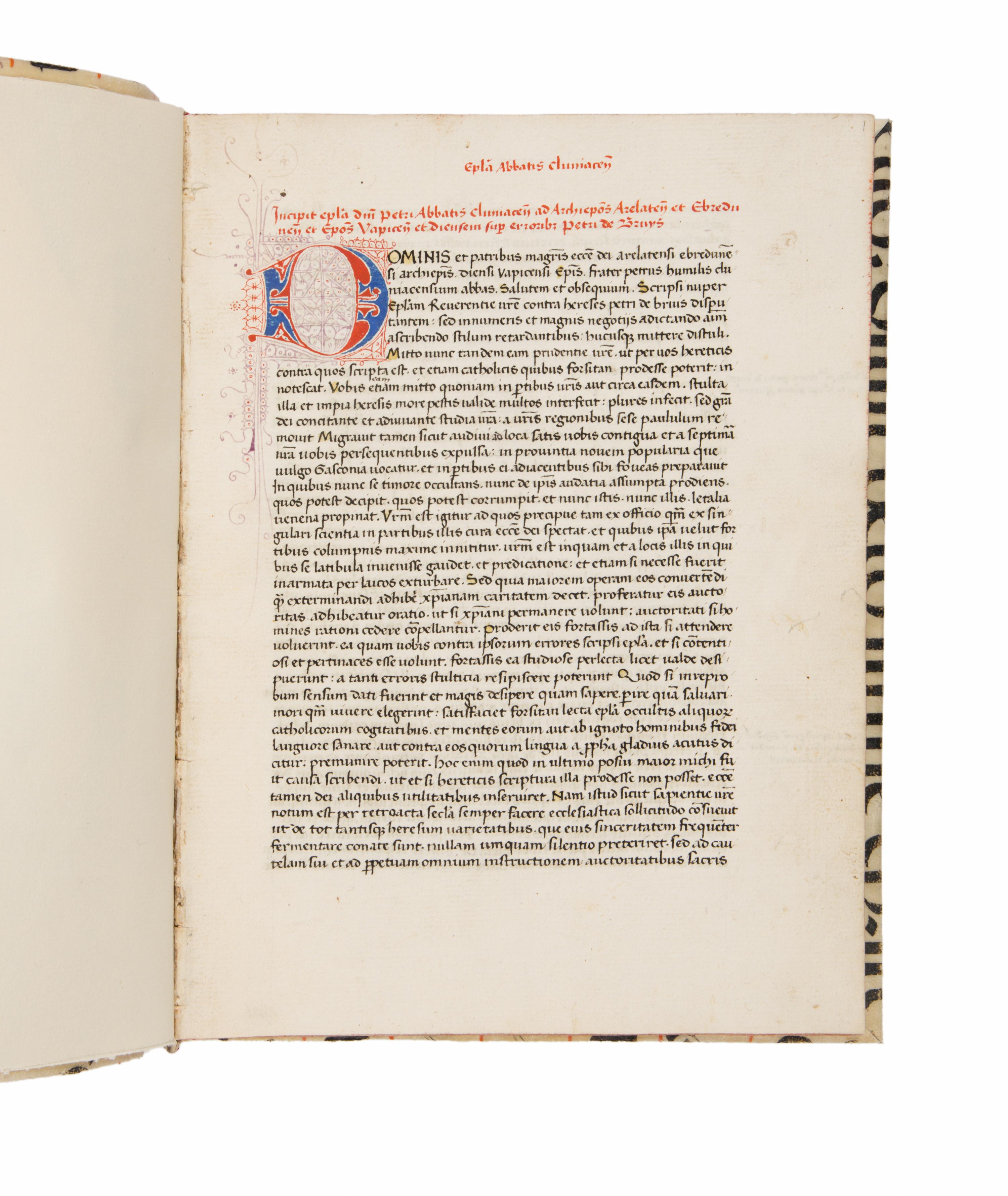 PETER THE VENERABLE Contra Petrobrusianos hereticos , in Latin, illuminated manuscript on paper and parchment [Southern Netherlands, Parc Abbey, c. 1450]