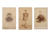 [CIVIL WAR]. 3 CDVs of US marines, incl. postwar example featuring globe and anchor insignia.