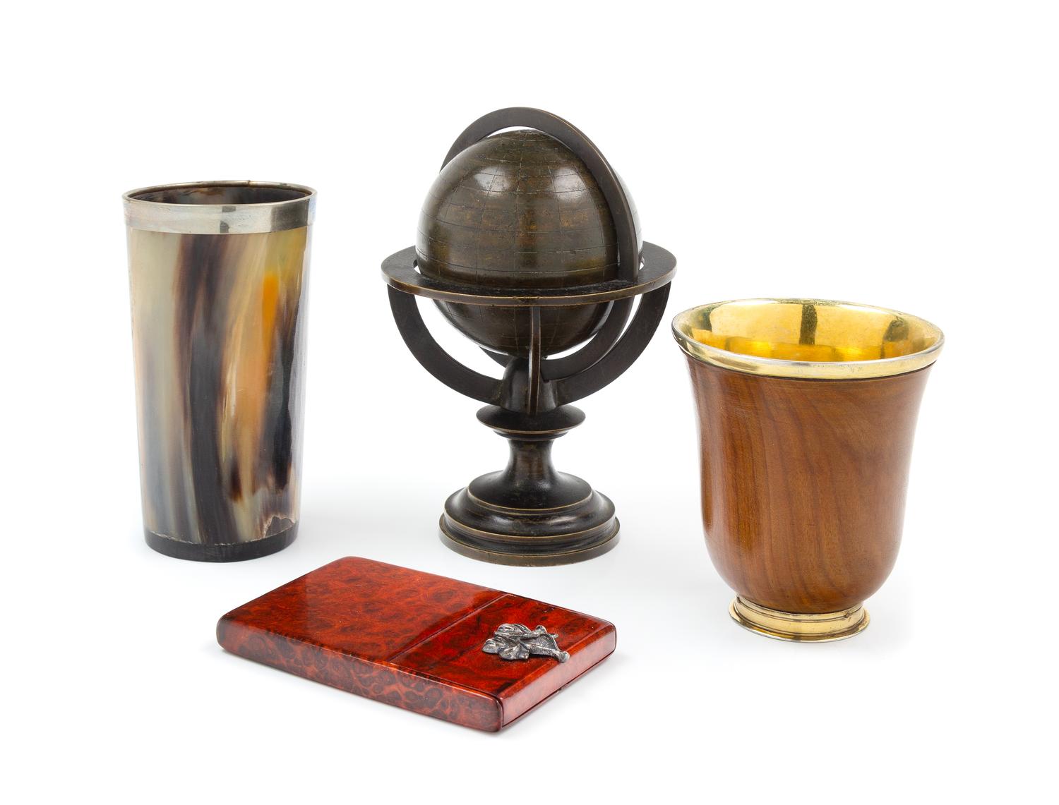 Four Decorative Table Articles Length of largest 5 inches. — 19TH CENTURY AND LATER
