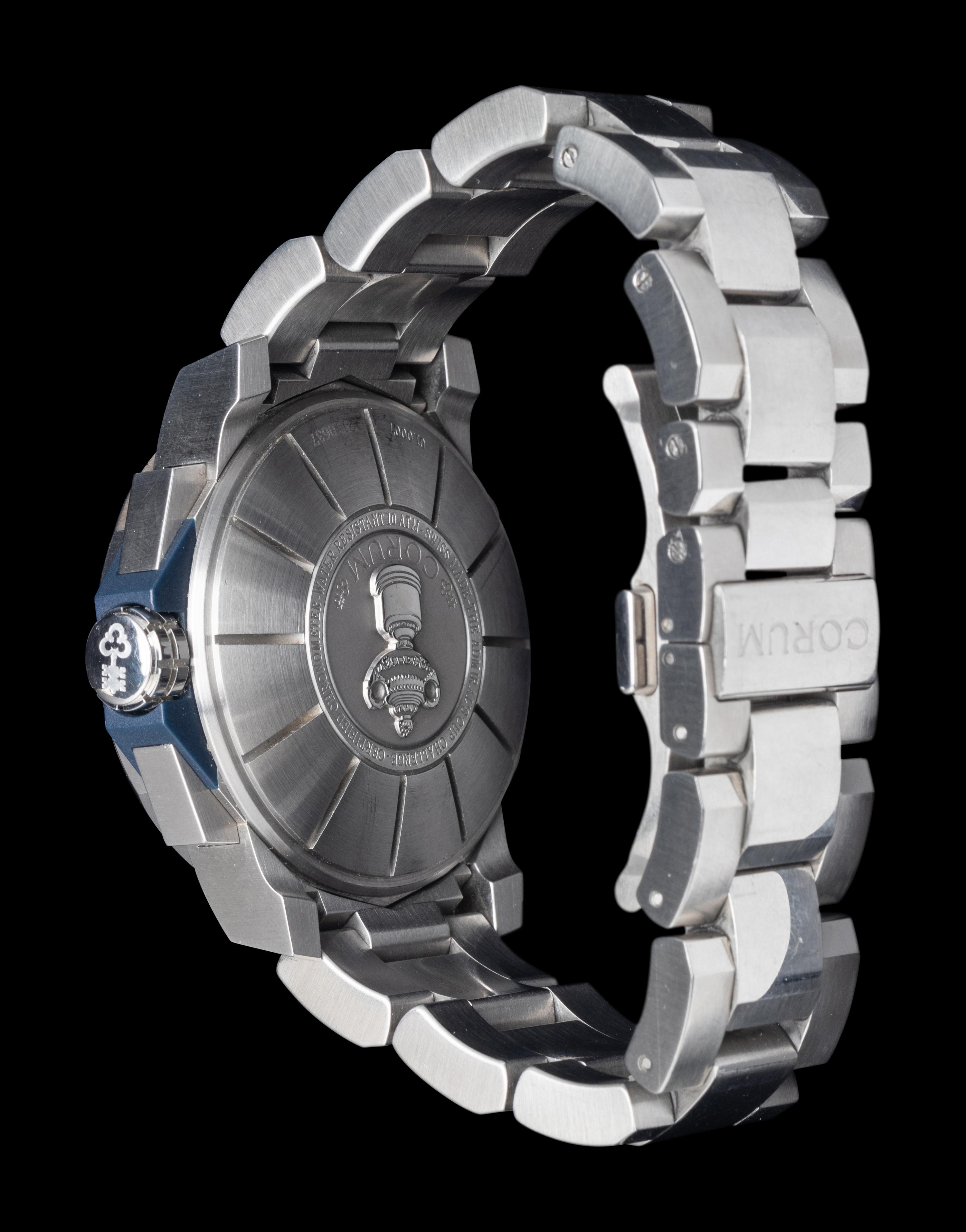CORUM, STAINLESS STEEL 'ADMIRAL'S CUP' WATCH