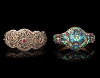 Two Chinese Metal Filigree Bracelets