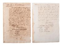 [SLAVERY & ABOLITION]. A group of 12 manumission documents for enslaved persons in Cuba. 1871-1879.