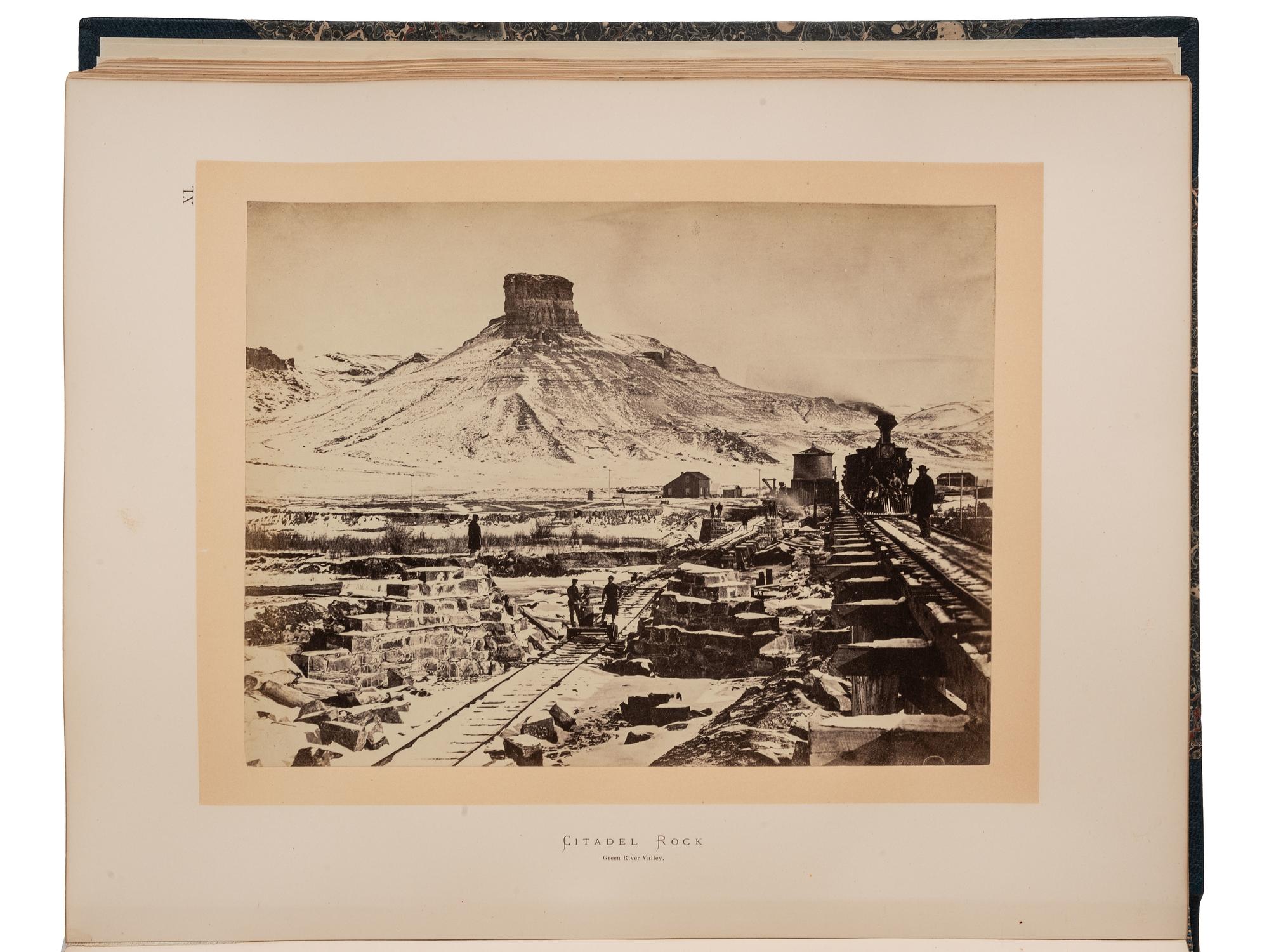 [WESTERN AMERICANA]. HAYDEN, Ferdinand V. (1829-1887). Sun pictures of Rocky Mountain scenery, with a description of the geographical and geological features, and some account of the resources of the Great West. 1870.