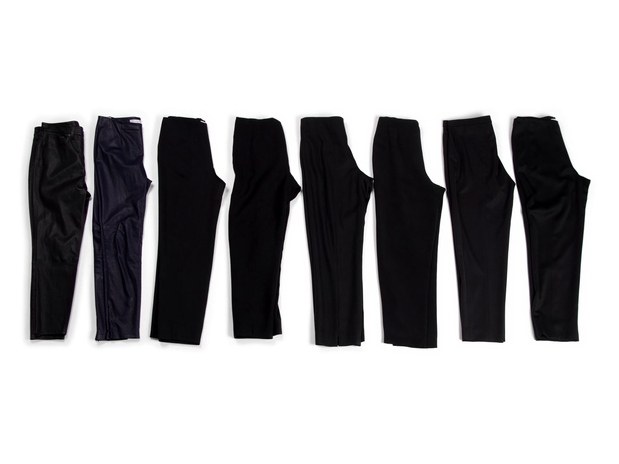 Eight Pairs of Designer Pants: One Rag and Bone, Five Ralph Rucci, One Bill Blass, and One Christian Dior