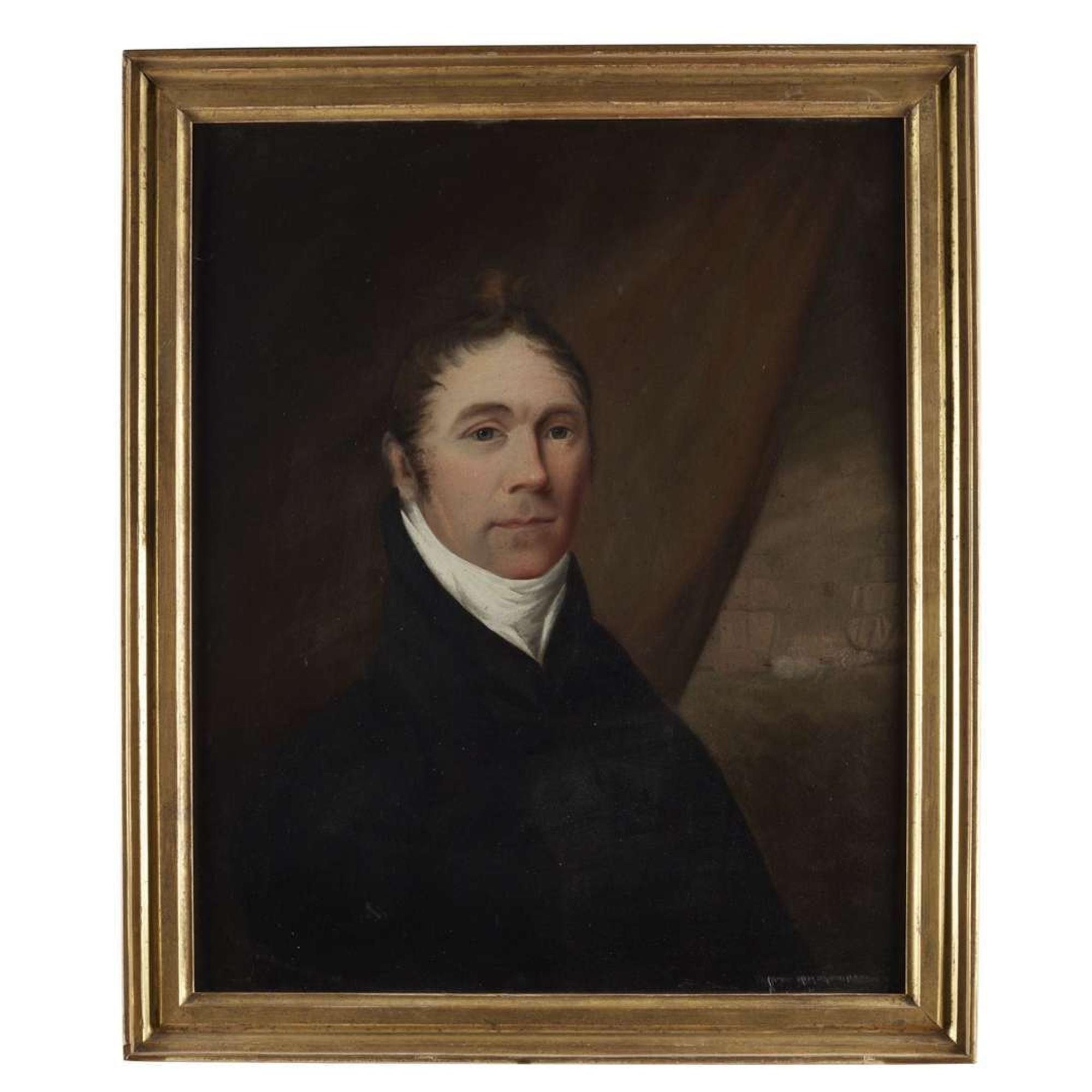 Attributed to Cephas Thompson (1775-1856) Portraits of Mr. and Mrs. Smith, Baltimore, MD, dated "1828"