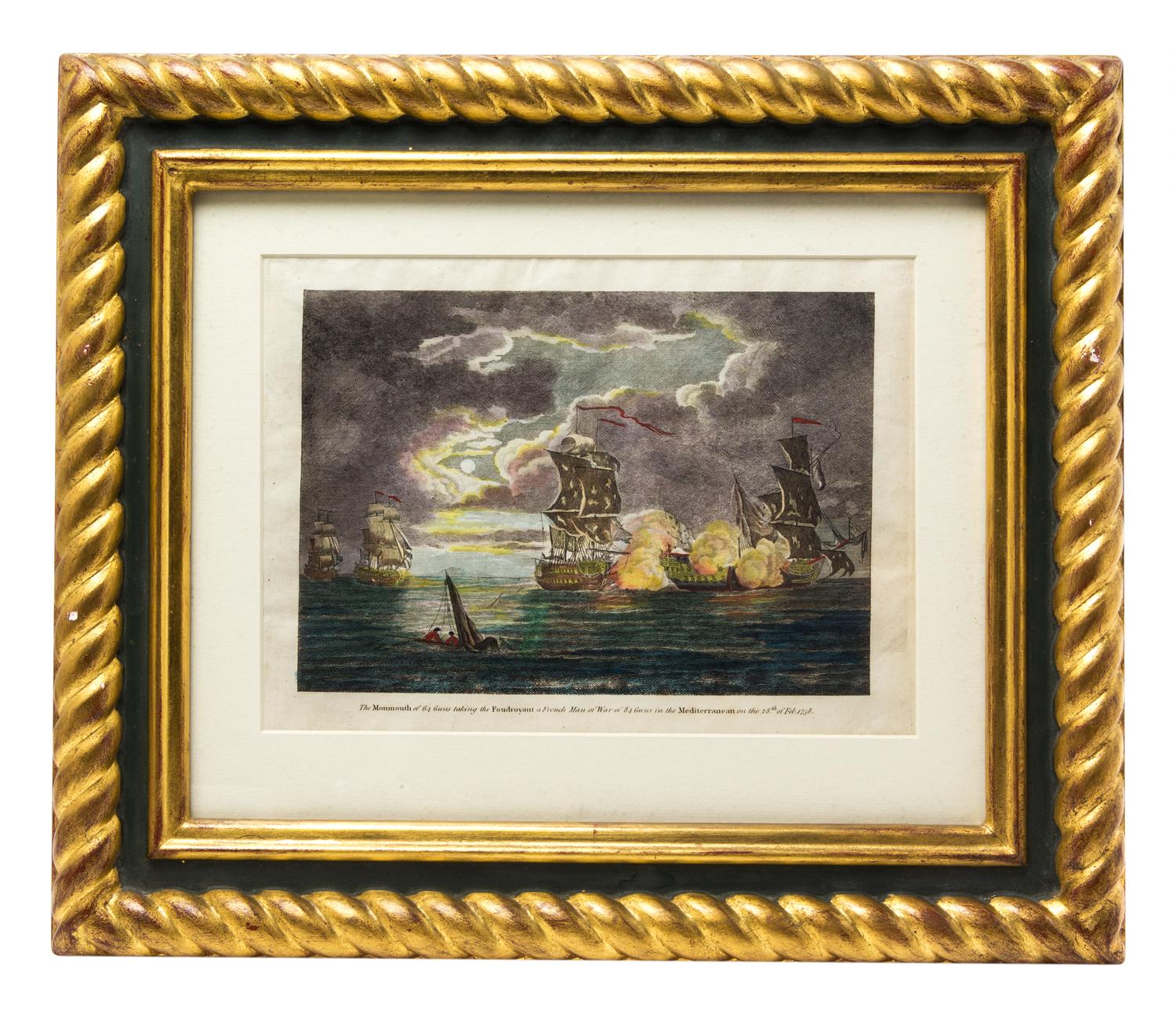 Three English Handcolored Engravings 7 x 9 7/8 inches. — 19TH CENTURY