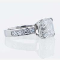 A Platinum and Asscher-Cut Diamond Ring 4.05 Carat Asscher-Cut Diamond, GIA Certified