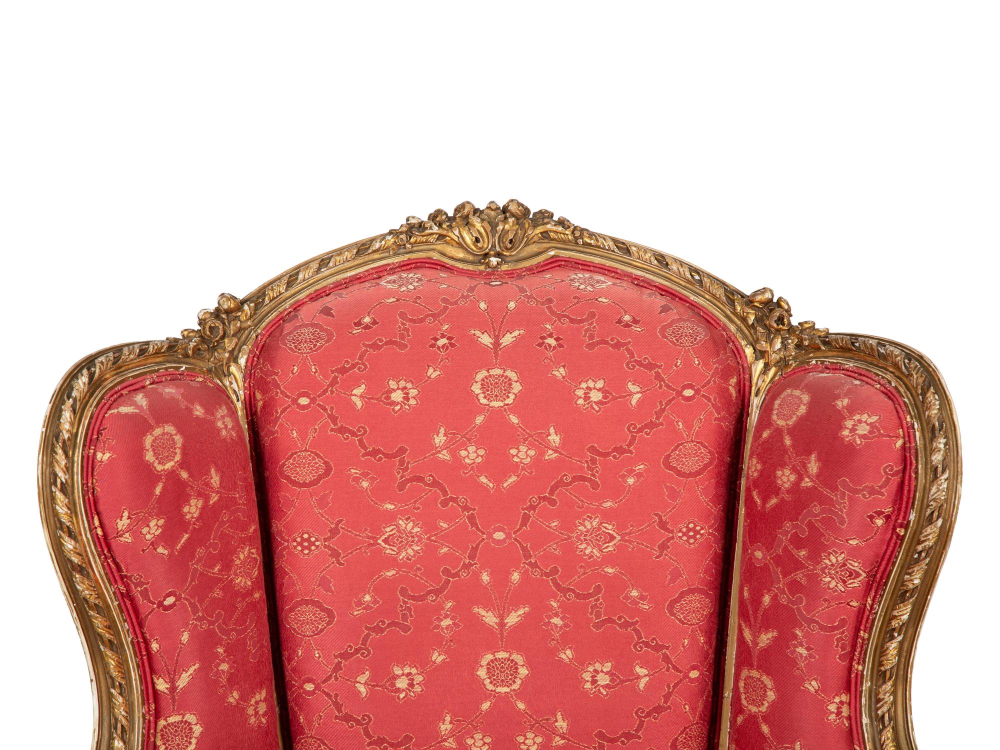 A Louis XVI Style Painted Bergère