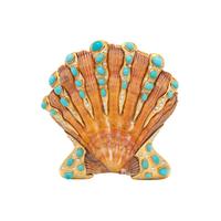 VERDURA, 'LION'S PAW' TURQUOISE, DIAMOND, AND YELLOW GOLD BROOCH