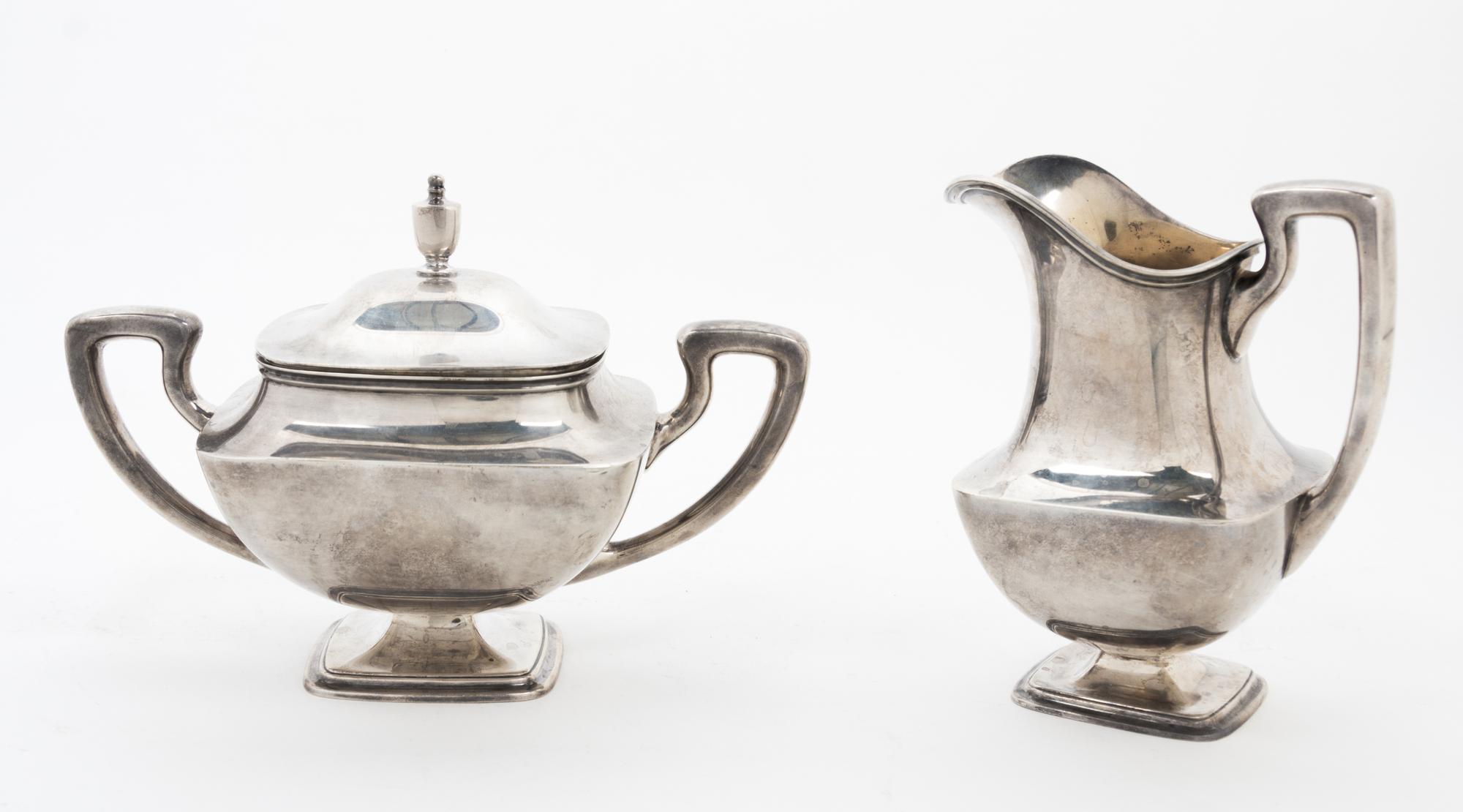 An American Silver Sugar and Creamer Set, ,