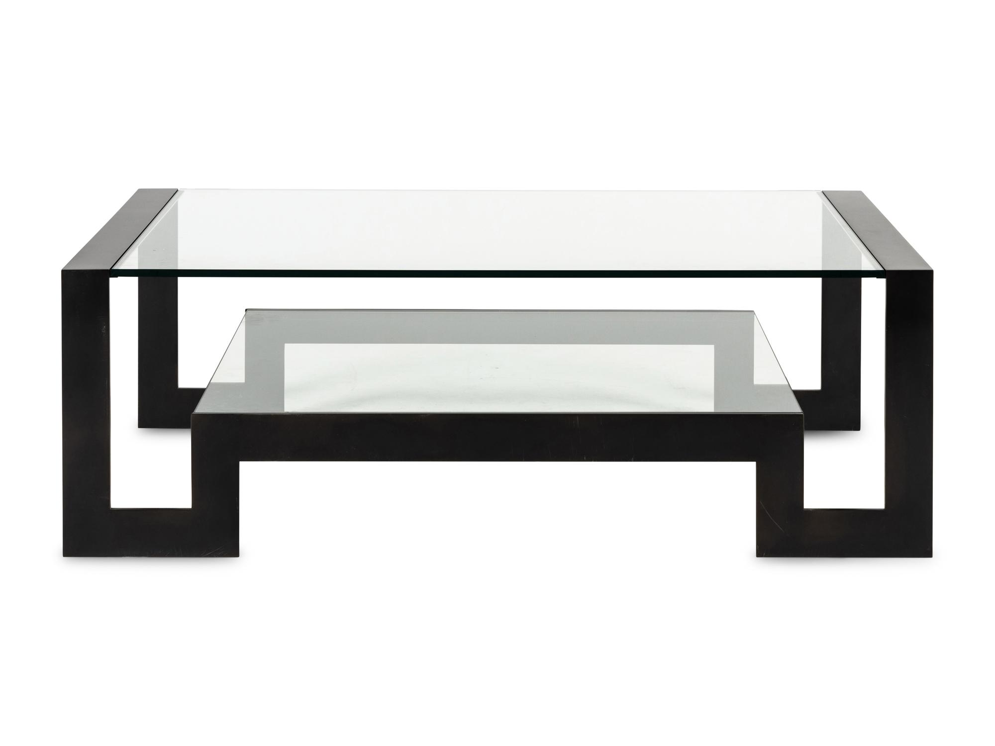 A John Boone Steel and Glass Low Table