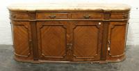A Louis XV Style Bookmatch Veneered Console Cabinet Height 31 1/2 x width 71 1/2 x depth 18 inches. — MID-20TH CENTURY