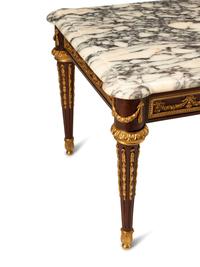 A Louis XVI Style Gilt Bronze Mounted Marble-Top Cocktail Table, 20th Century