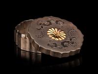 A Japanese Silver Floriform Bonbonnière
