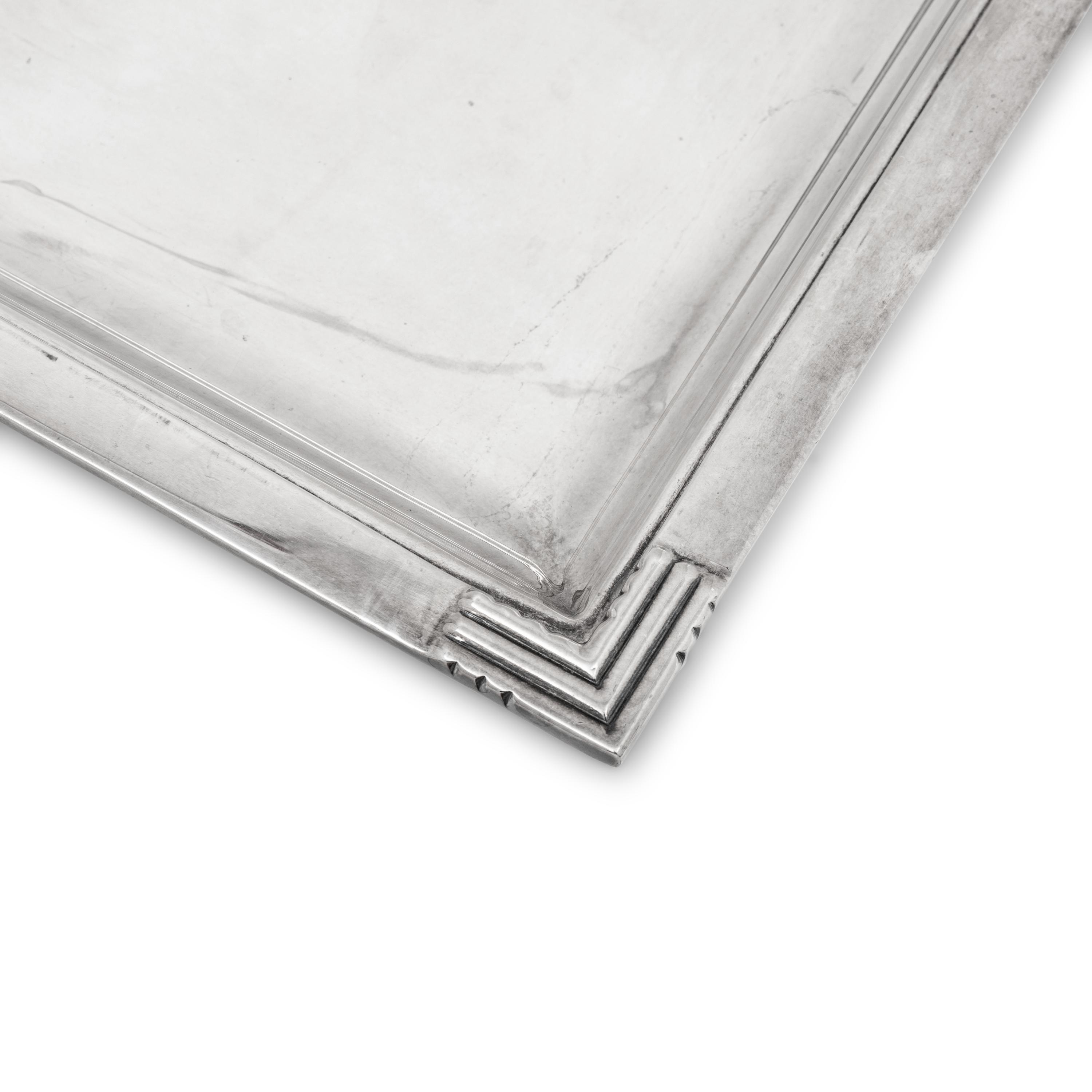 Three Puiforcat Silver-Plate Serving Trays