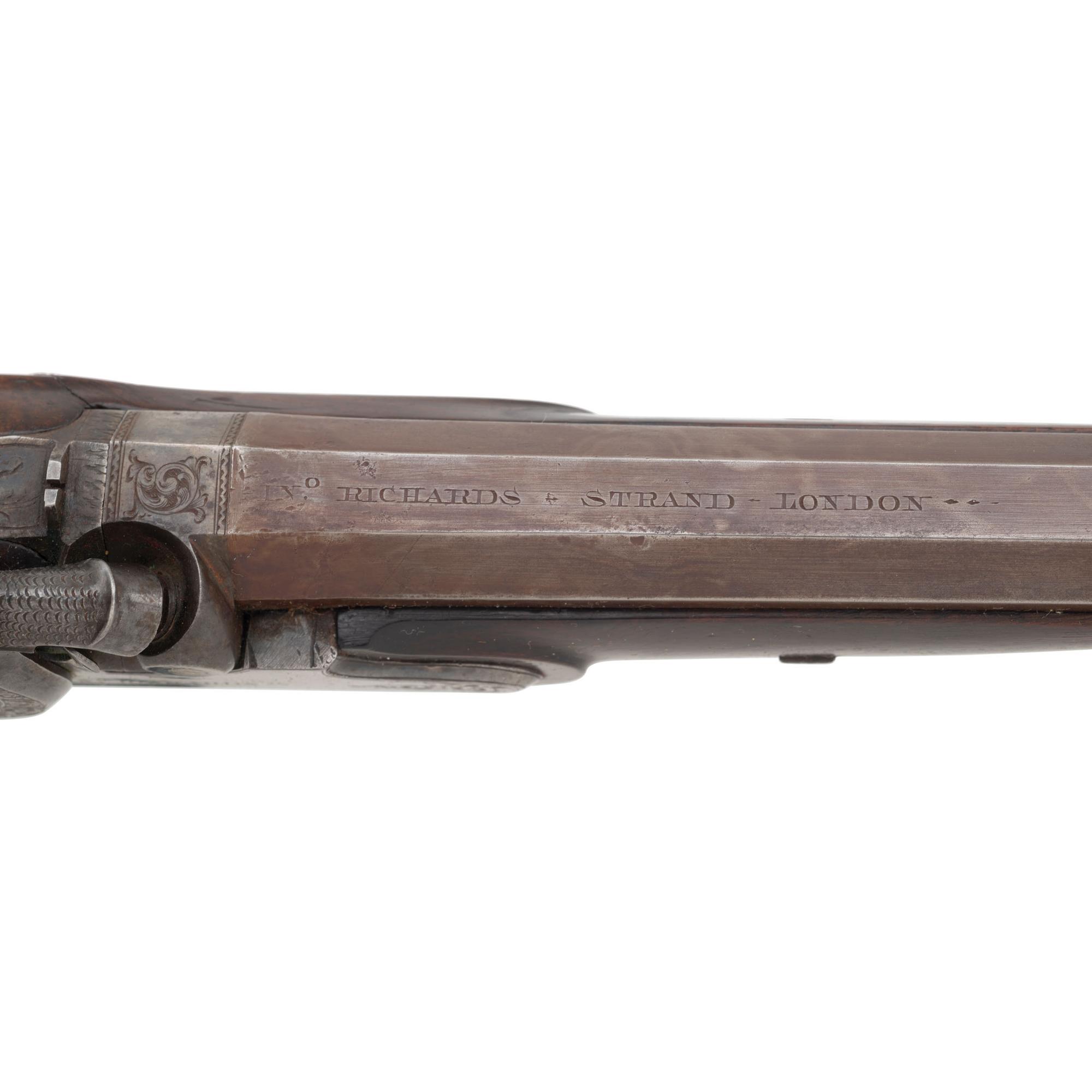 Cased Pair of Percussion Altered Pistols by John Richards of London