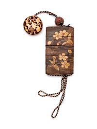 A Cherry Bark Four-Case Inro