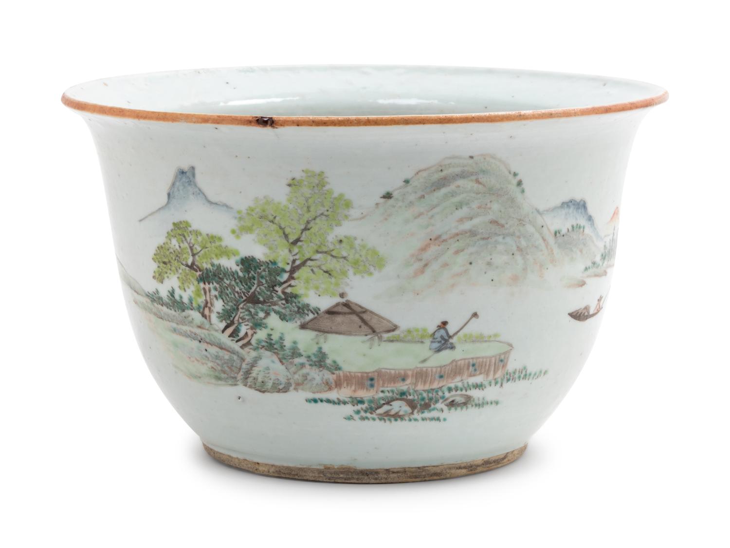 A Qianjiang Enameled Porcelain Planter