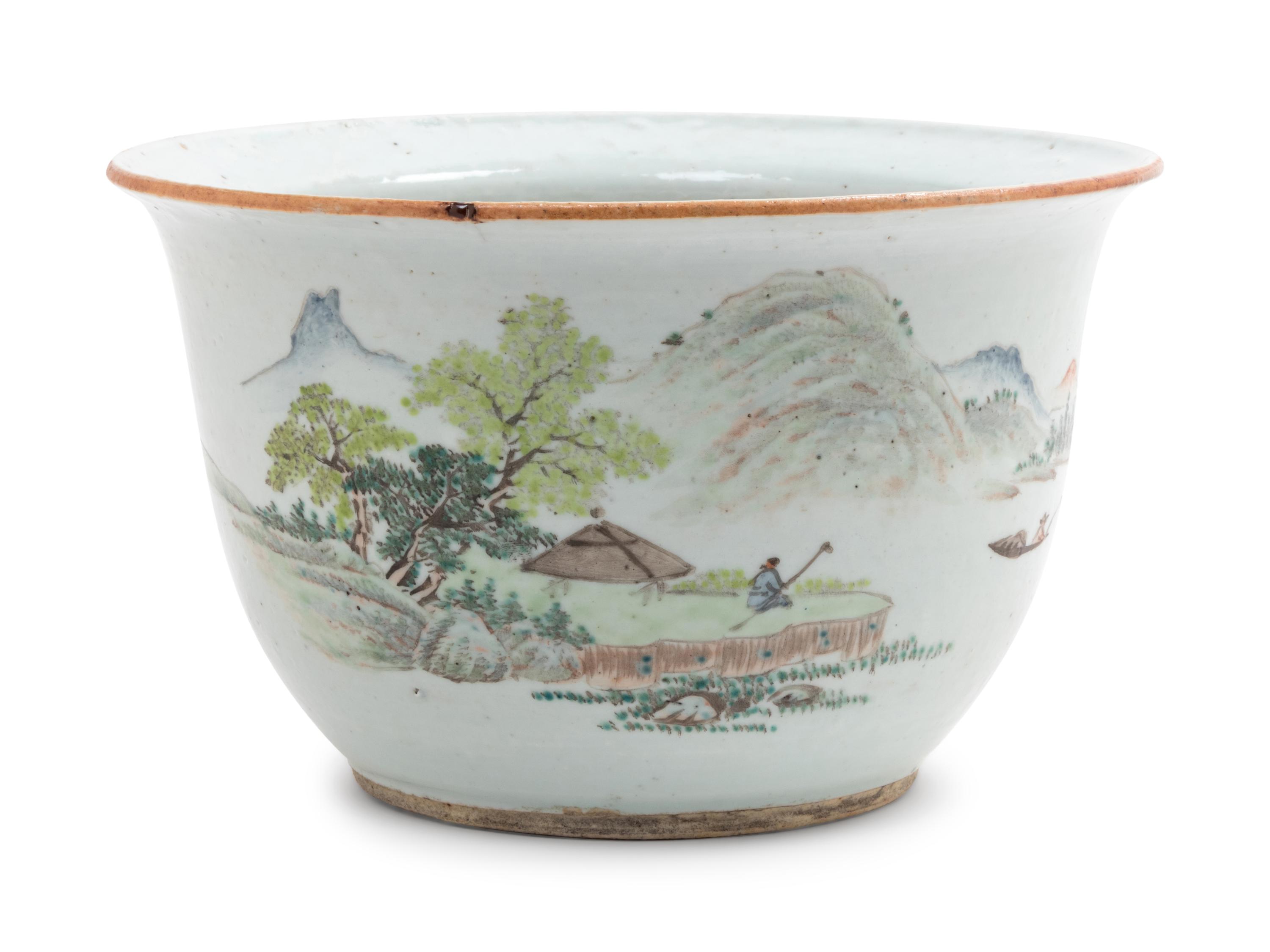 A Qianjiang Enameled Porcelain Planter