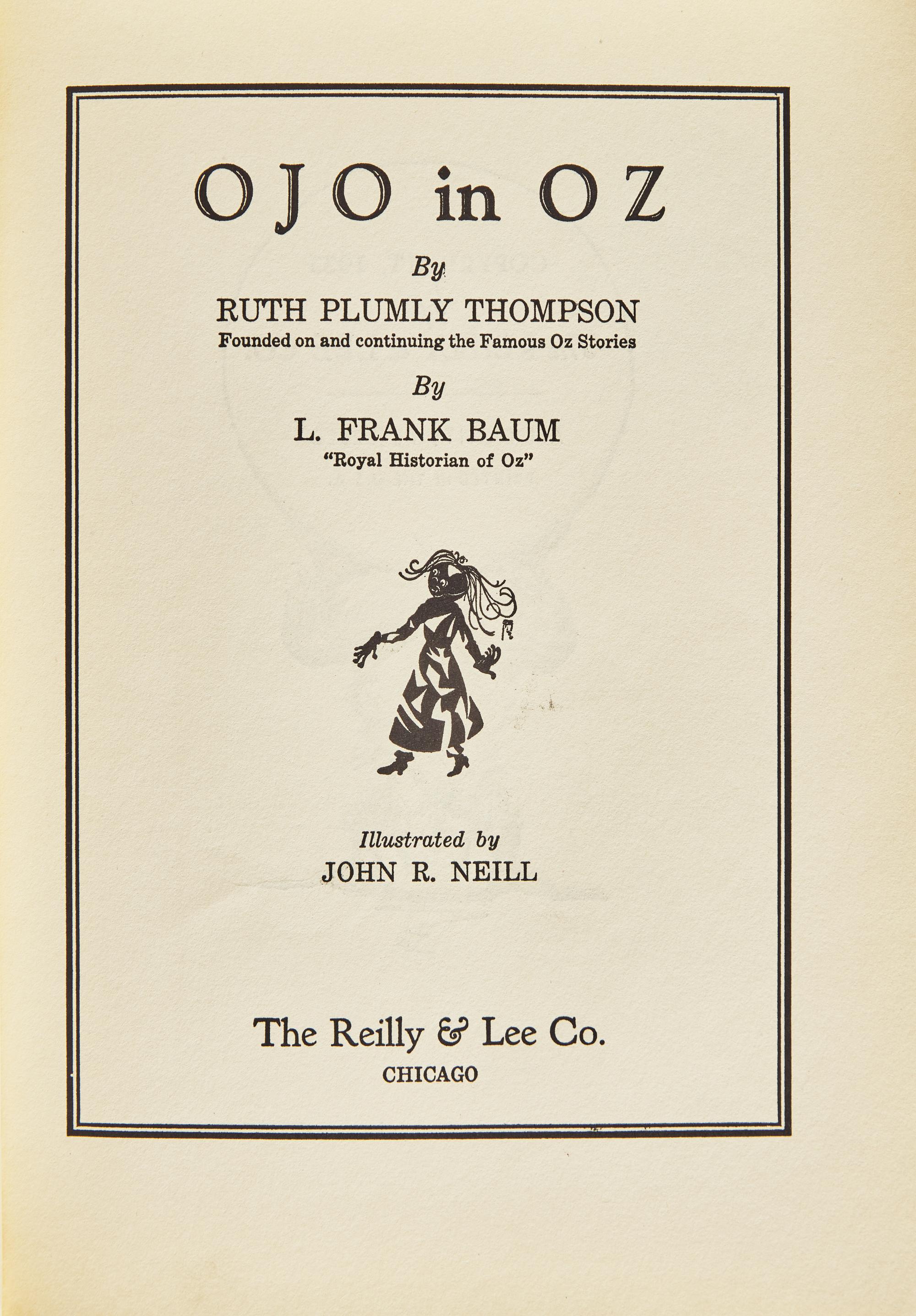 [Children's & Illustrated] Thompson, Ruth Plumly. Ojo in Oz