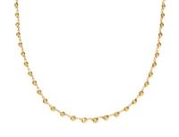 JACQUIE AICHE, YELLOW GOLD AND DIAMOND NECKLACE AND SHAKER HOOP EARRINGS