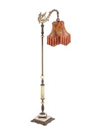 An Aesthetic Movement Bronze and Onyx Floor Lamp