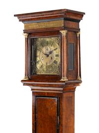 A William and Mary Burl Walnut Longcase Clock