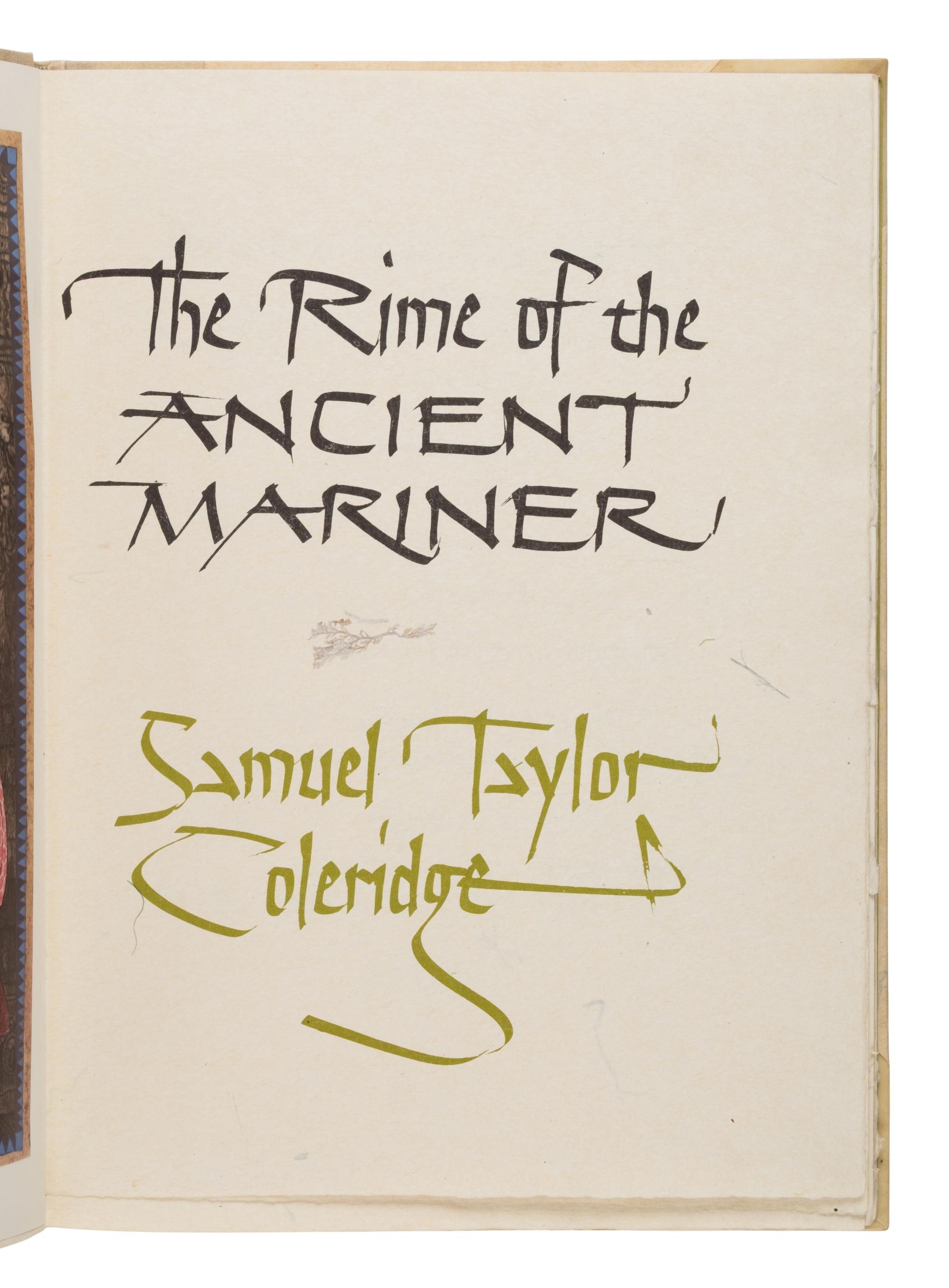 Coleridge, Samuel Taylor (1772-1834). A group of 17 editions of The Rime of the Ancient Mariner , including: