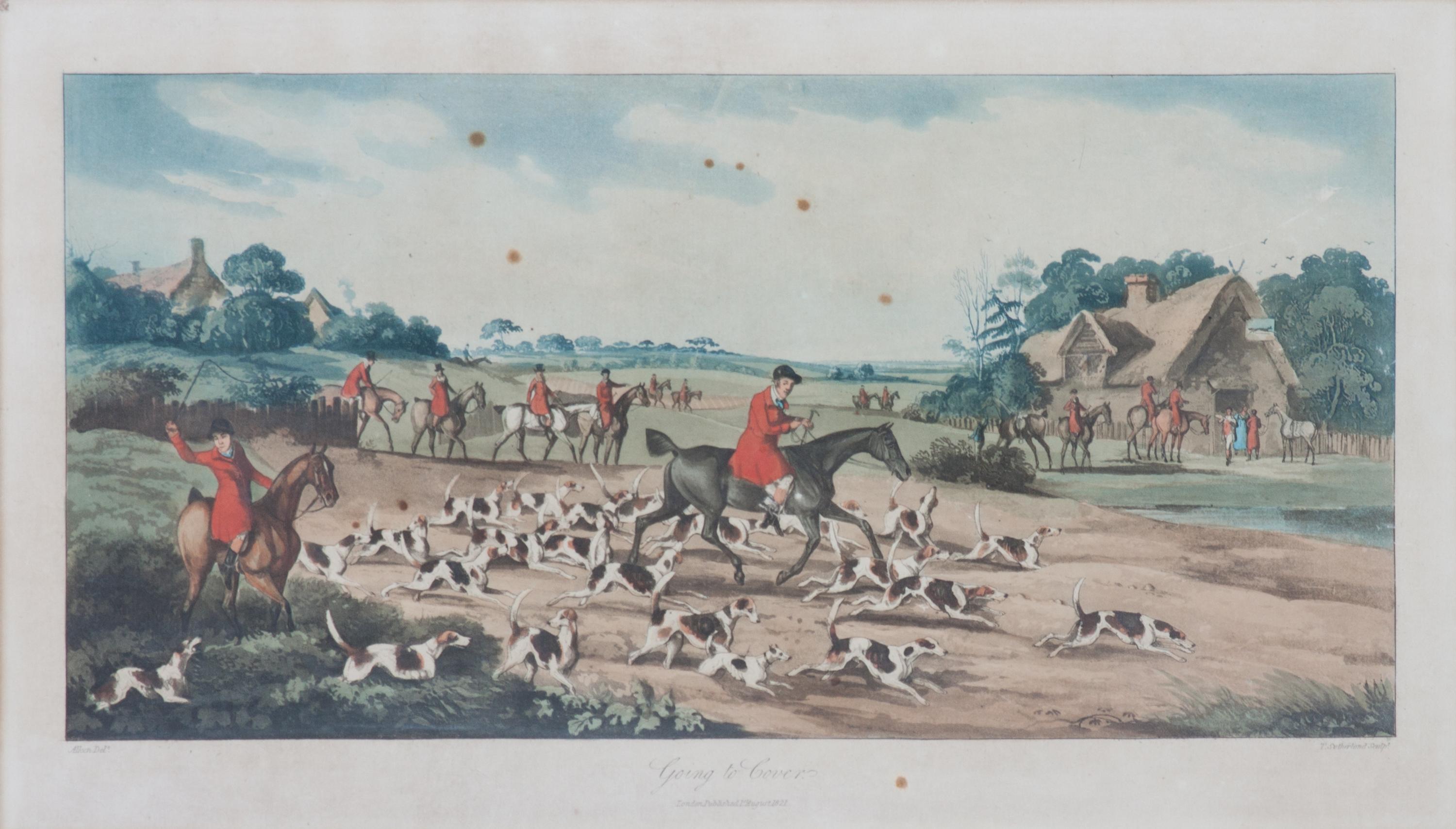 Four Handcolored Engravings by T. Sutherland Each: 10 x 17 5/8 inches. — AFTER HENRY ALKEN (BRITISH, 1785-1851)