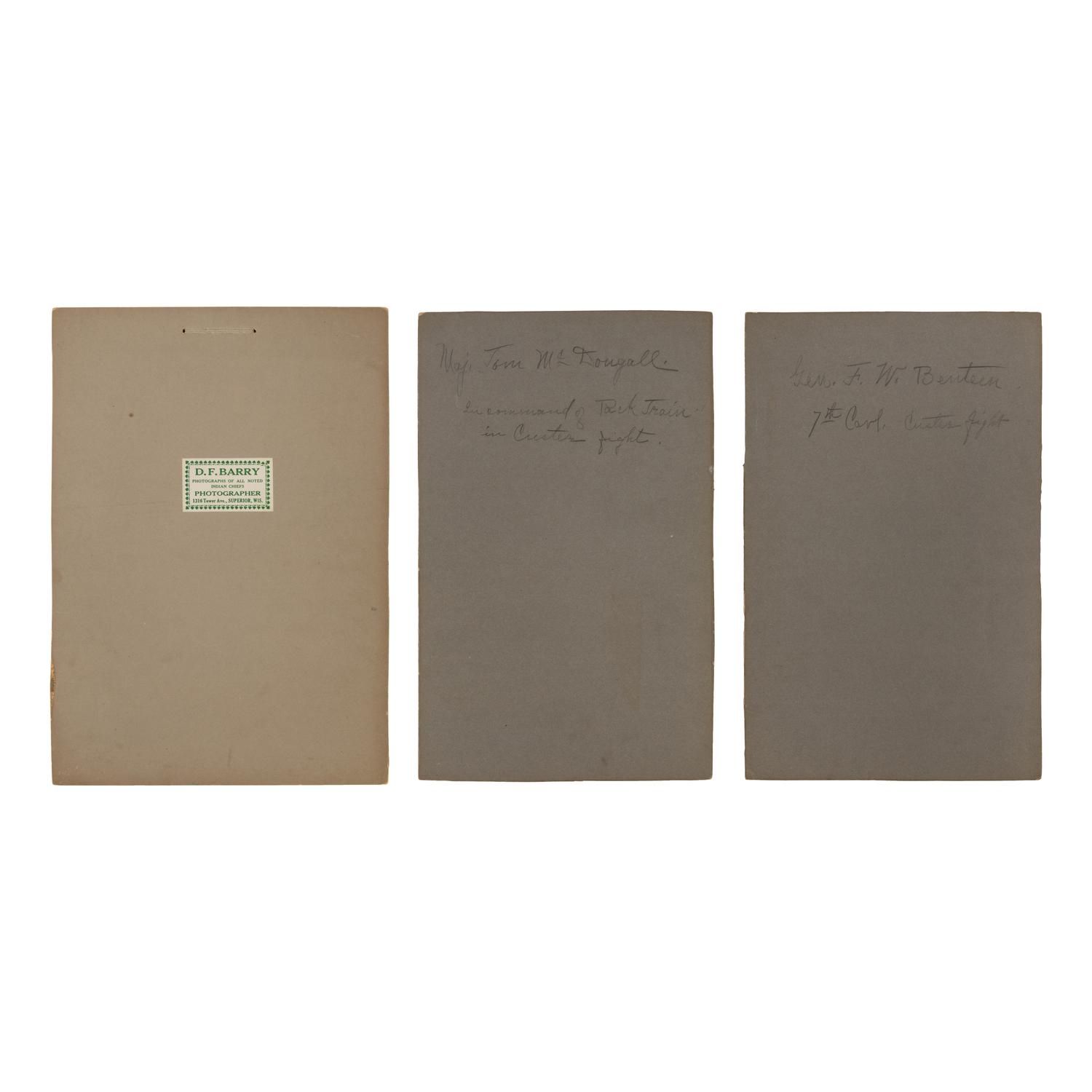 Barry, David F. (1854-1934). A group of 3 photographs of Nelson Miles, F.W. Benteen, and Thomas M. McDougall.