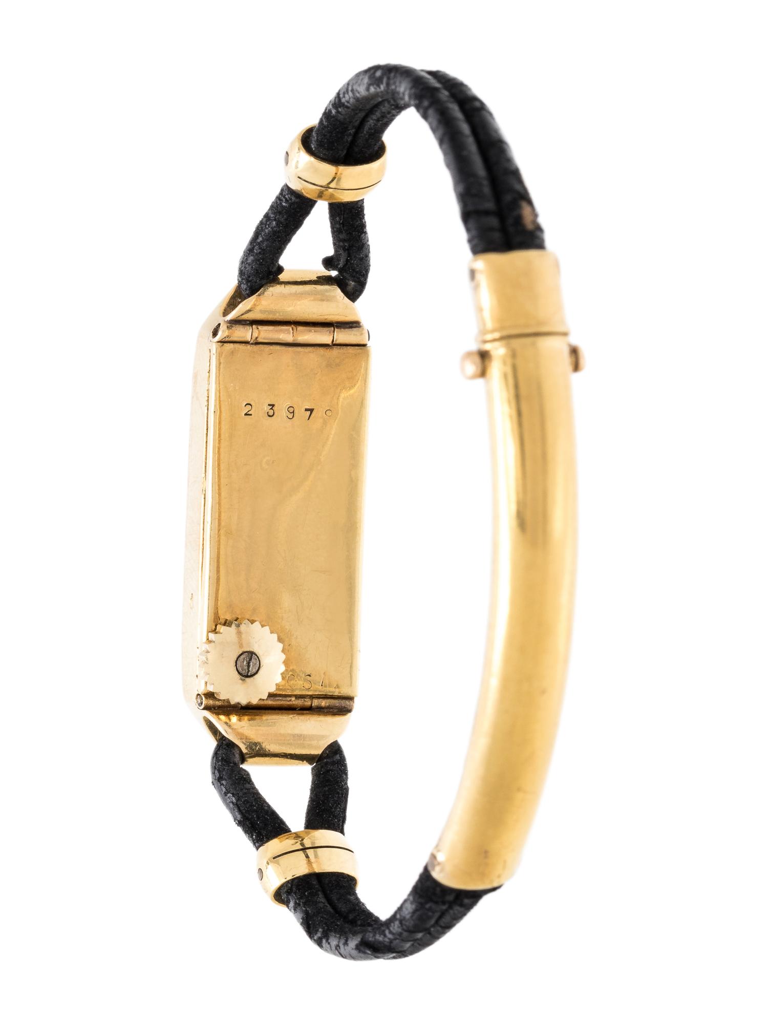CARTIER, JAEGER-LeCOULTRE, 18K YELLOW GOLD WRISTWATCH
