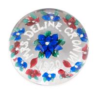 Four Union Glass Co. Commemorative Glass Paperweight