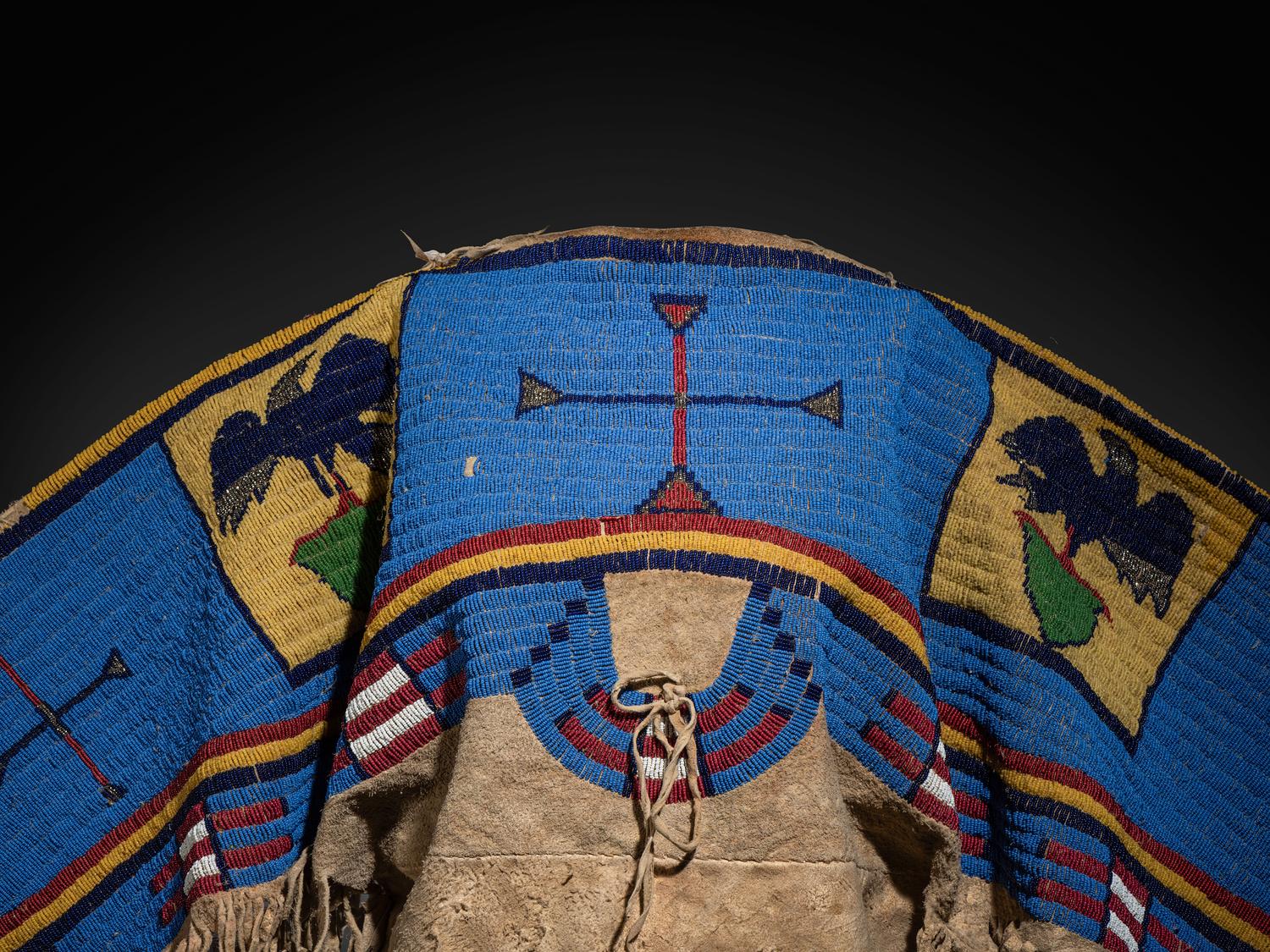 Sioux Beaded Hide Dress, with American Eagles