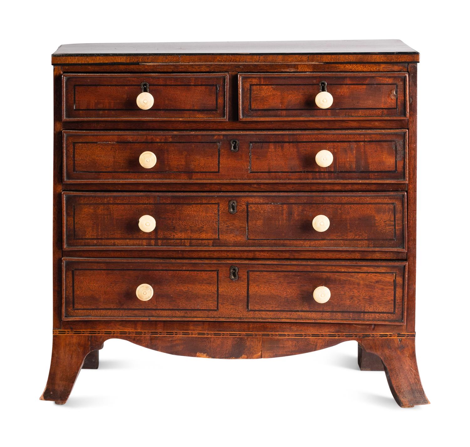 A Regency Mahogany Diminutive Chest of Drawers
