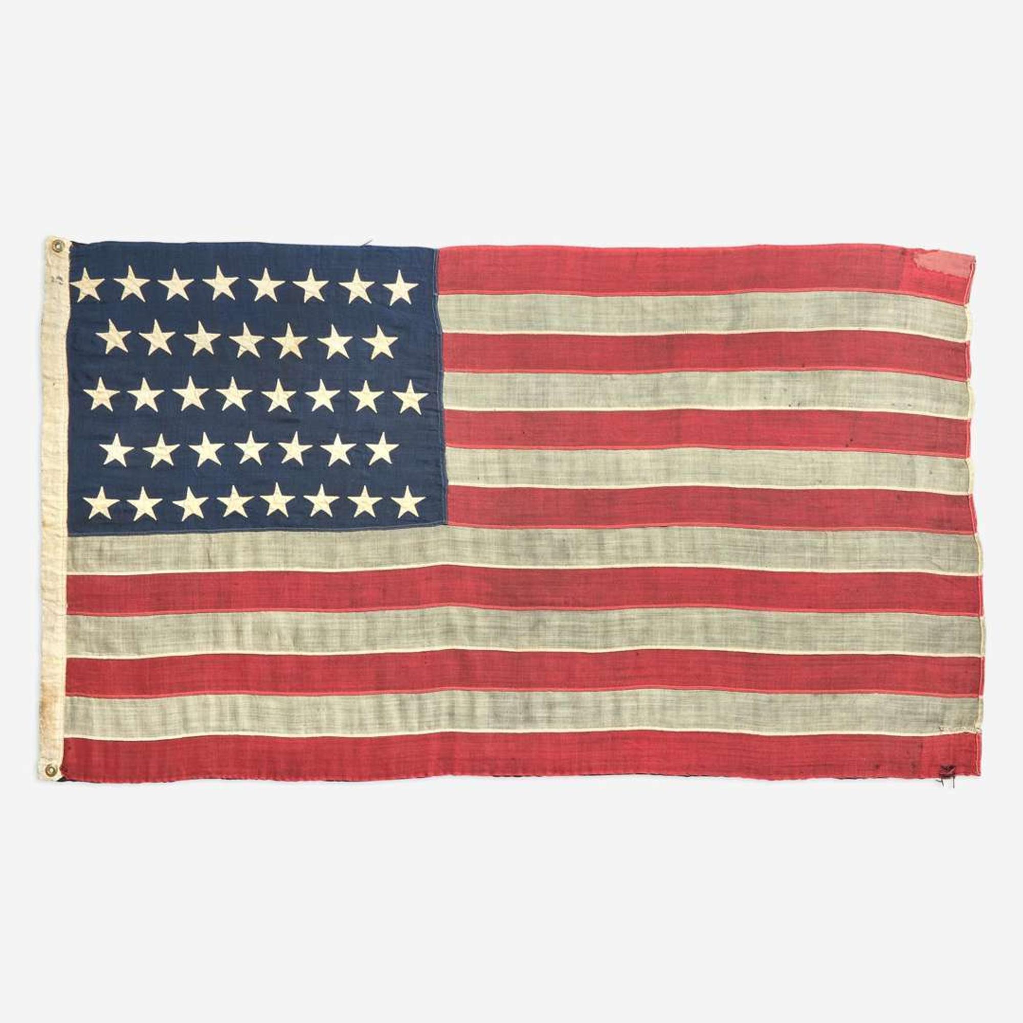 A 38-Star American National Flag commemorating Colorado statehood 1876-1889