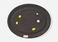 A Wedgwood & Bentley Encaustic Decorated Self-Framed Black Basalt Plaque, UK, 1770s