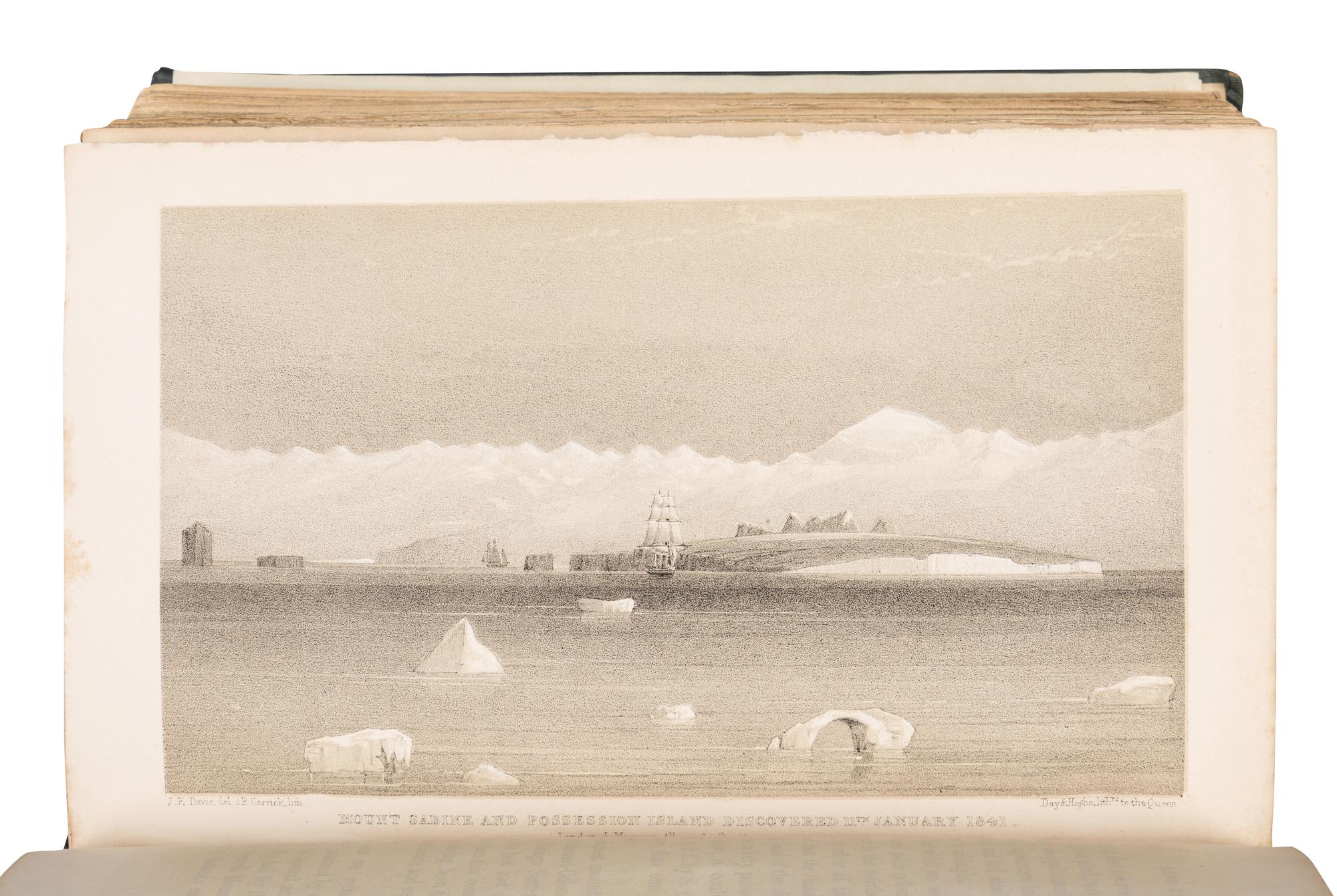 ROSS, James Clark, Sir (1800-1862). A Voyage of Discovery and Research in the Southern and Antarctic Regions, during the years 1839-43 . London: John Murray, 1847.