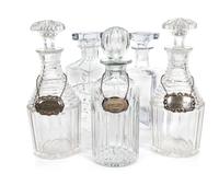 A Group of Five Glass Decanters — 19TH/20TH CENTURY