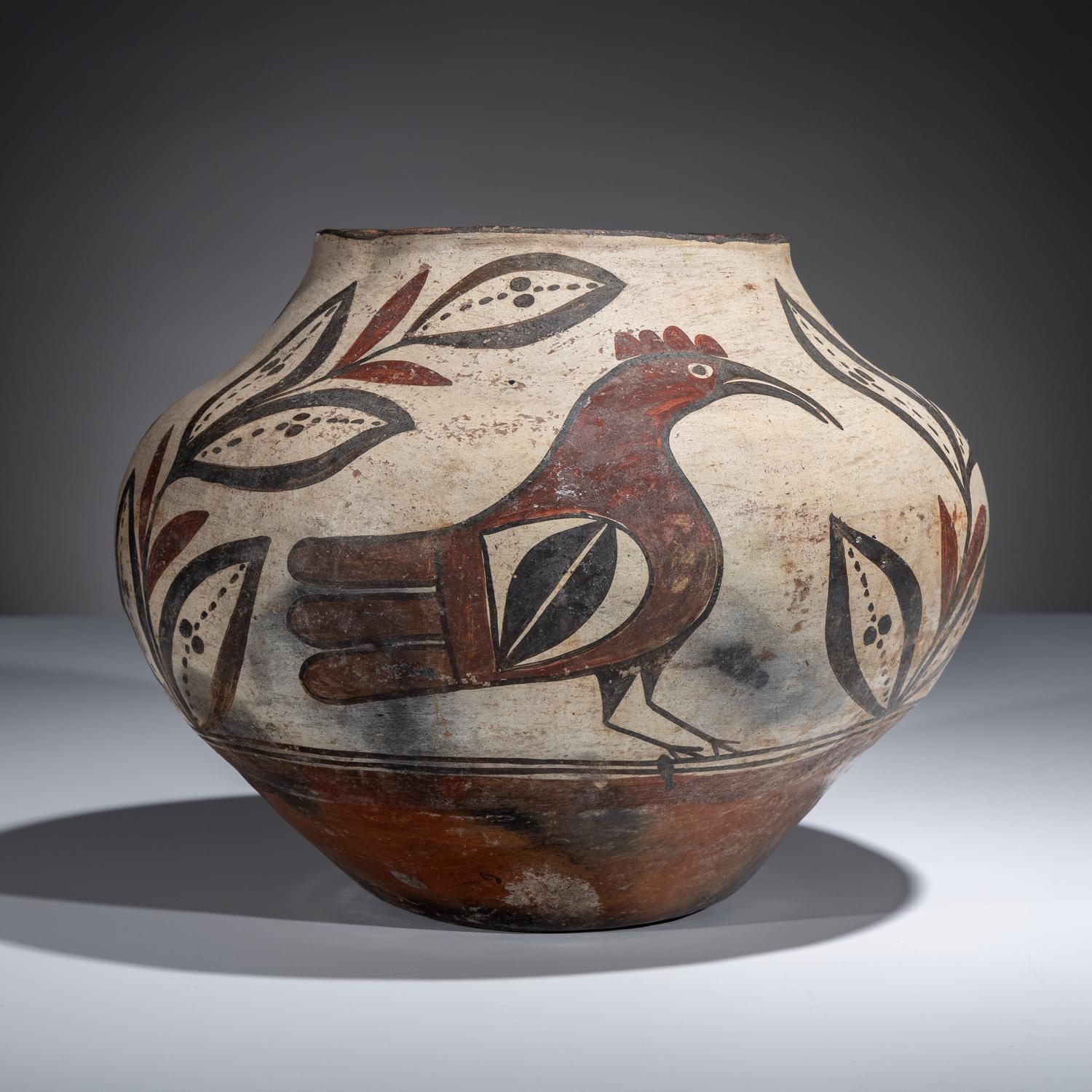 Zia Parrot Pottery Jar