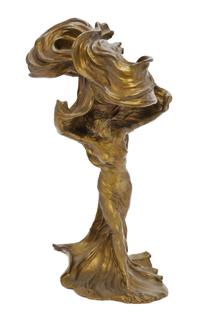 A French Gilt Bronze Figural Table Lamp, AFTER FRANCOIS-RAOUL LARCHE (1860-1912), Height 17 1/4 inches. — AFTER FRANCOIS-RAOUL LARCHE (1860-1912),