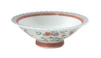 A Footed Porcelain Bowl Diameter 10 1/2 inches.