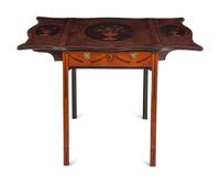 A George III Mahogany and Marquetry Pembroke Table in the Manner of Ince and Mayhew