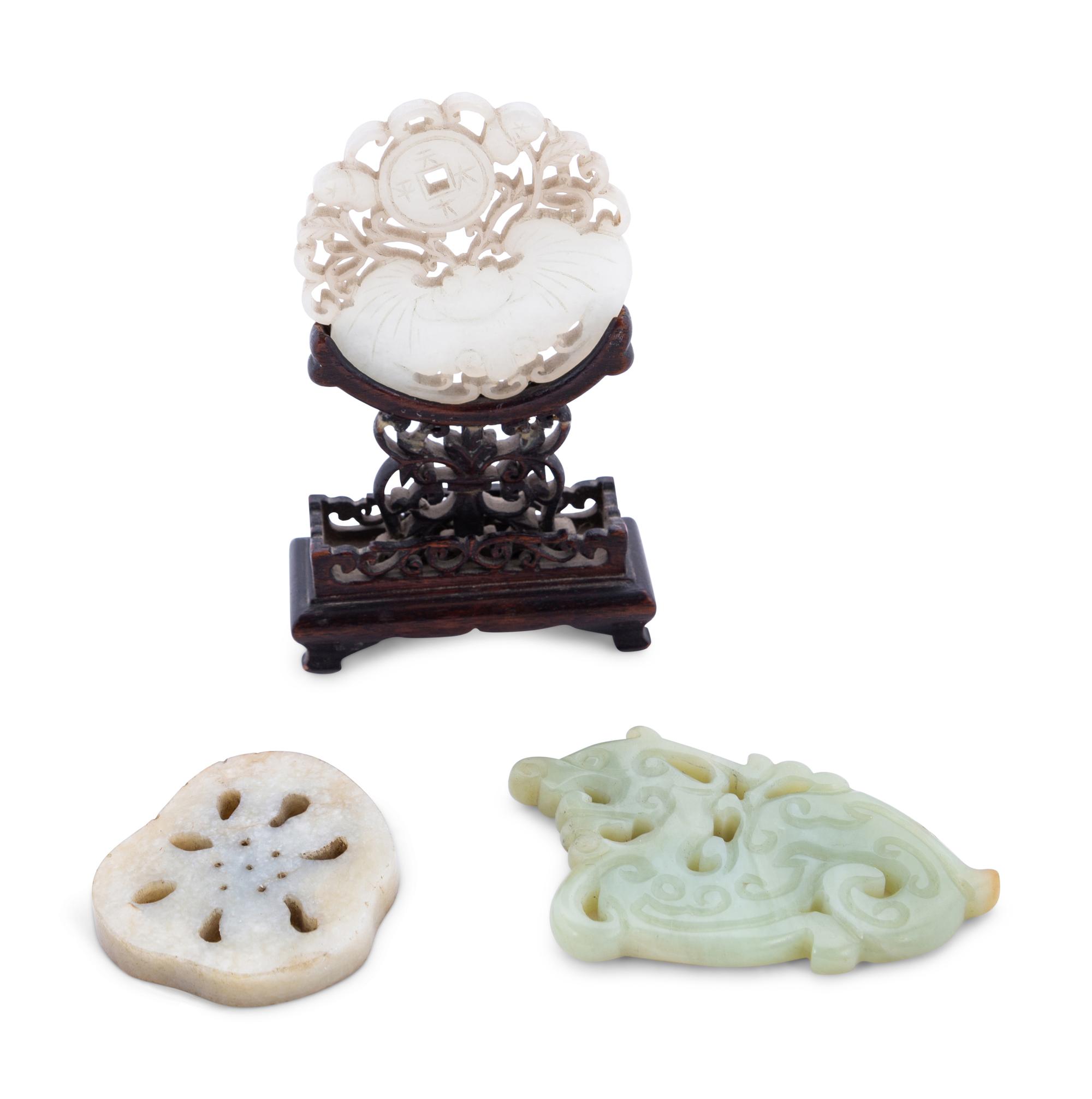 Three Chinese Jade Plaques